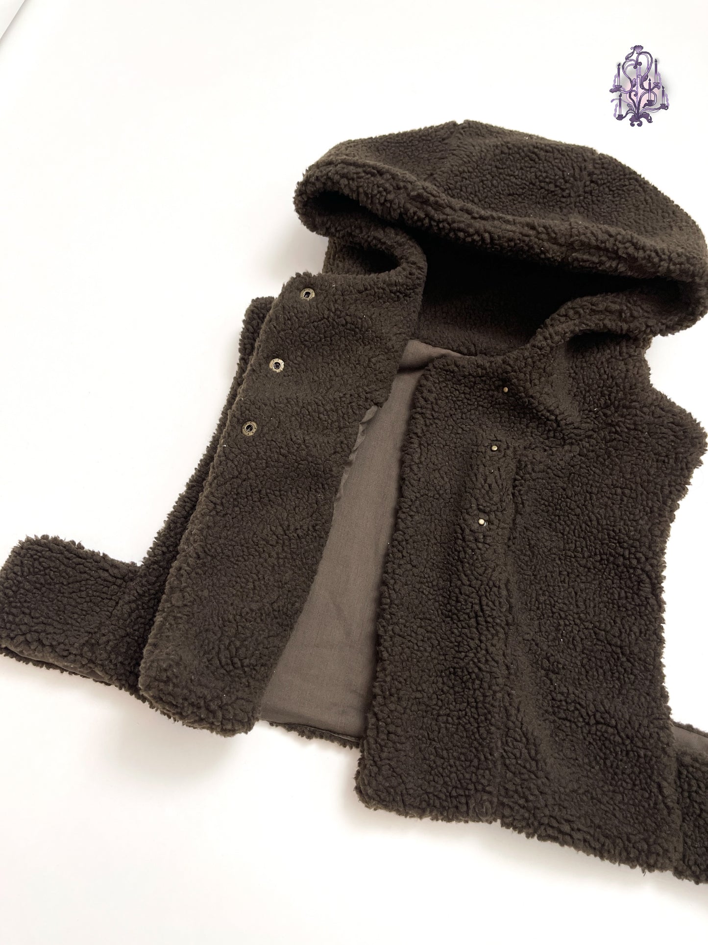 one size teddybear hooded vest, japanese label