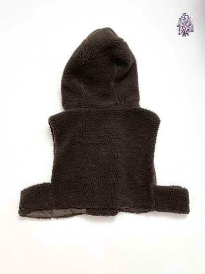 one size teddybear hooded vest, japanese label