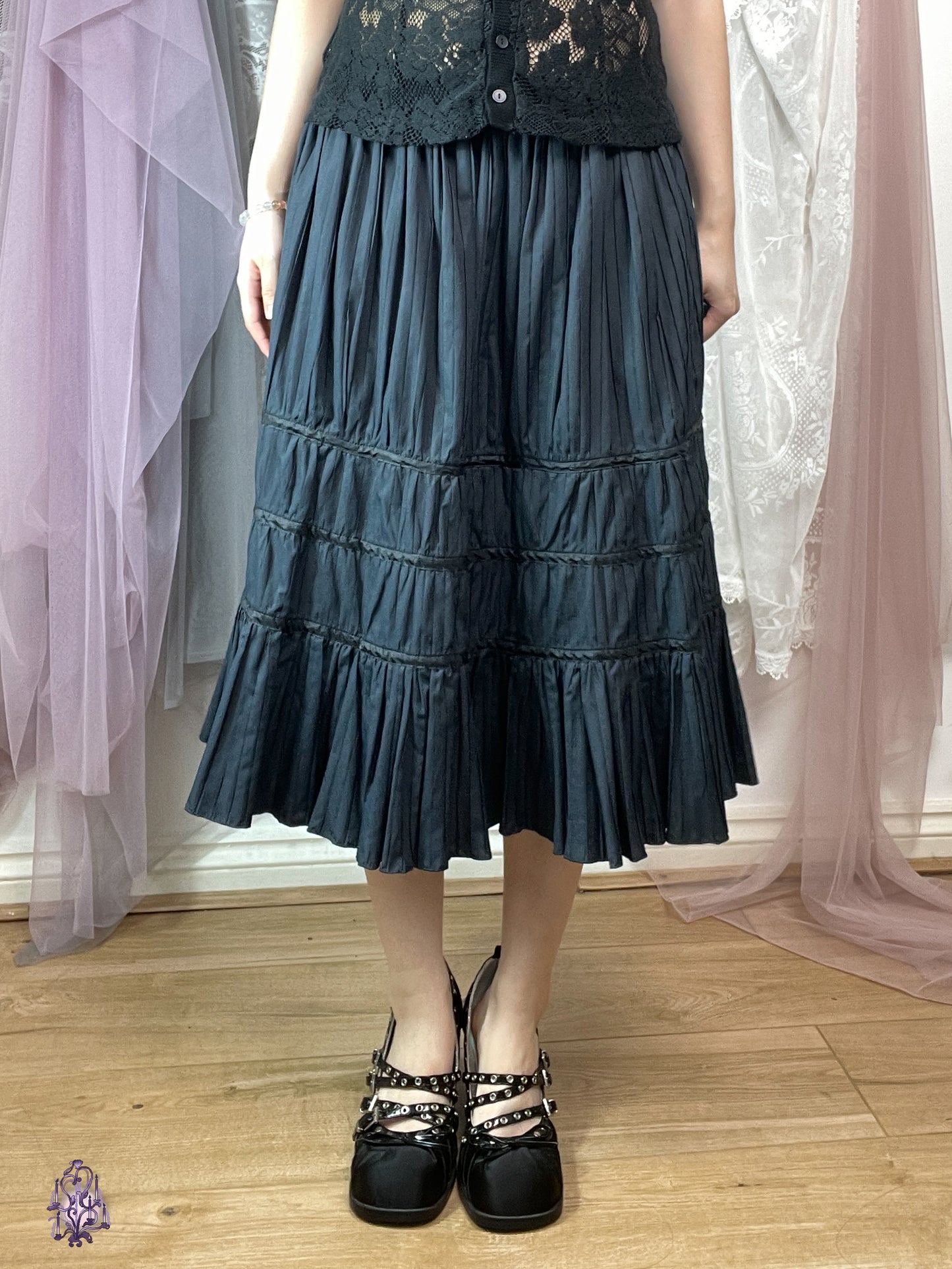 Senso unico io comme io pleated midi skirt