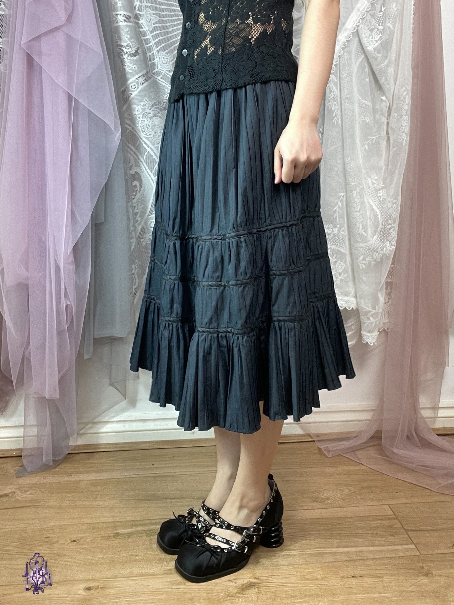 Senso unico io comme io pleated midi skirt