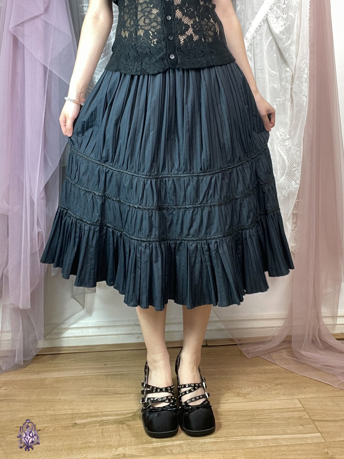 Senso unico io comme io pleated midi skirt