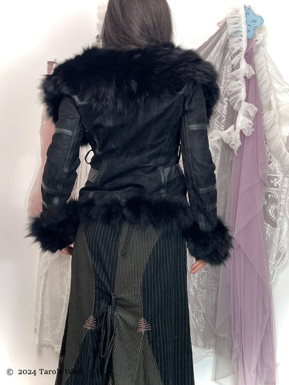 fox fur dark elf coat, only