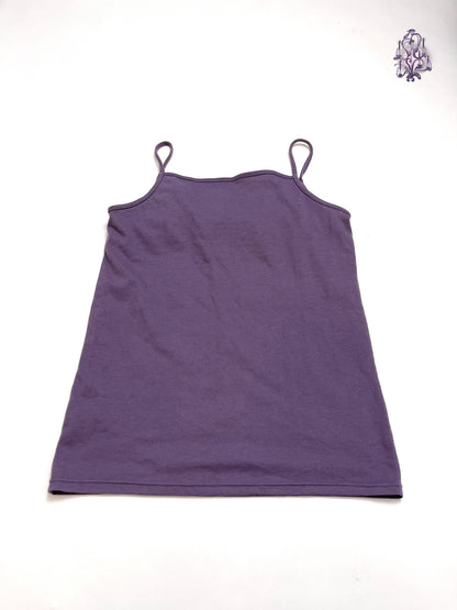 ruffle trim camisole in purple, japanese label