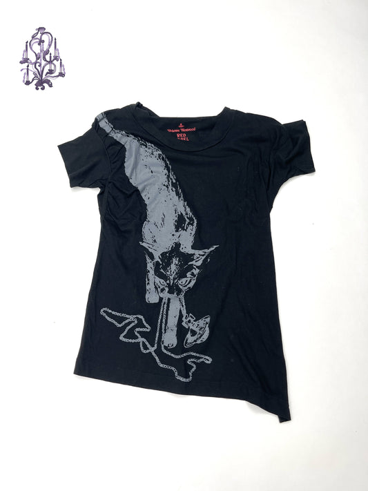 Vivienne Westwood cat print t-shirt in black