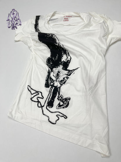 Vivienne Westwood cat print t-shirt in white