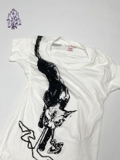 Vivienne Westwood cat print t-shirt in white