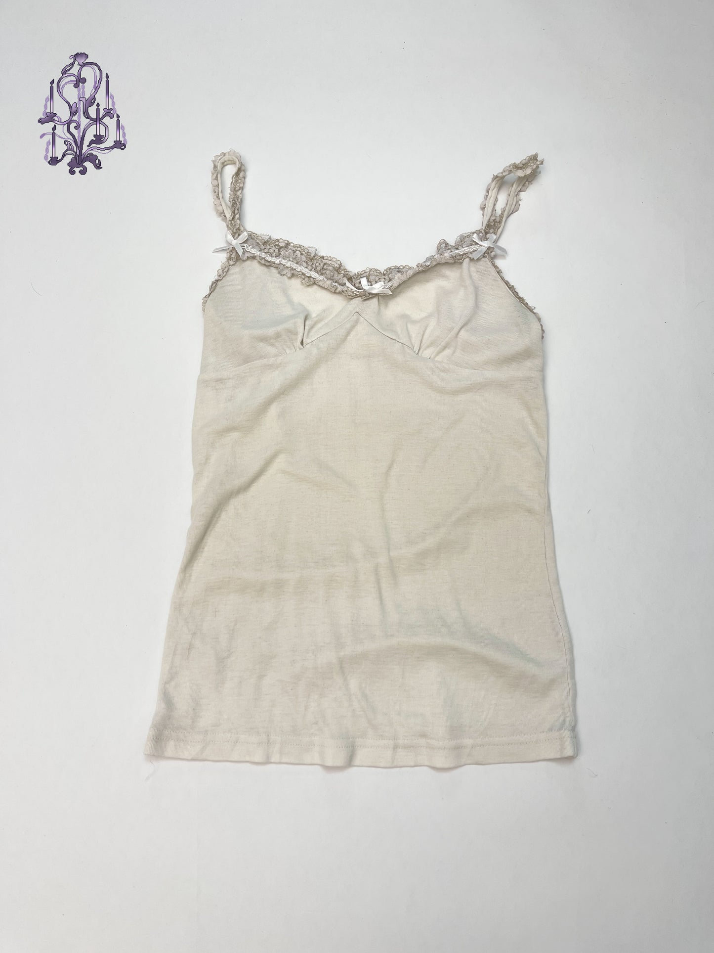 Lace trim babydoll camisole