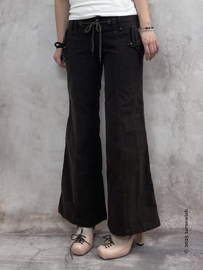 flared cargo pants, japanese label