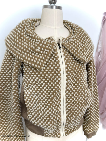 polka dots zip up jacket, tsumori chisato