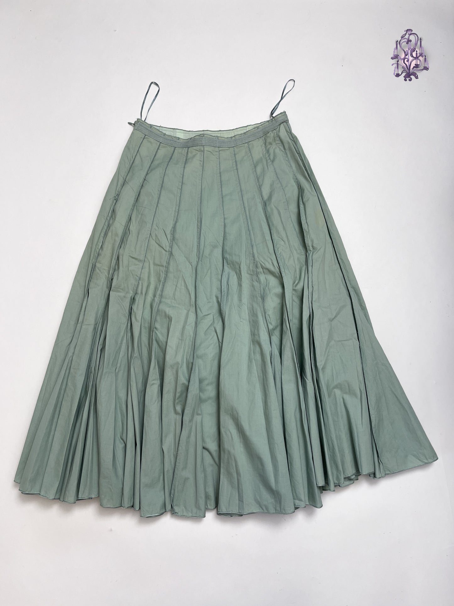 pleated maxi skirt, french label