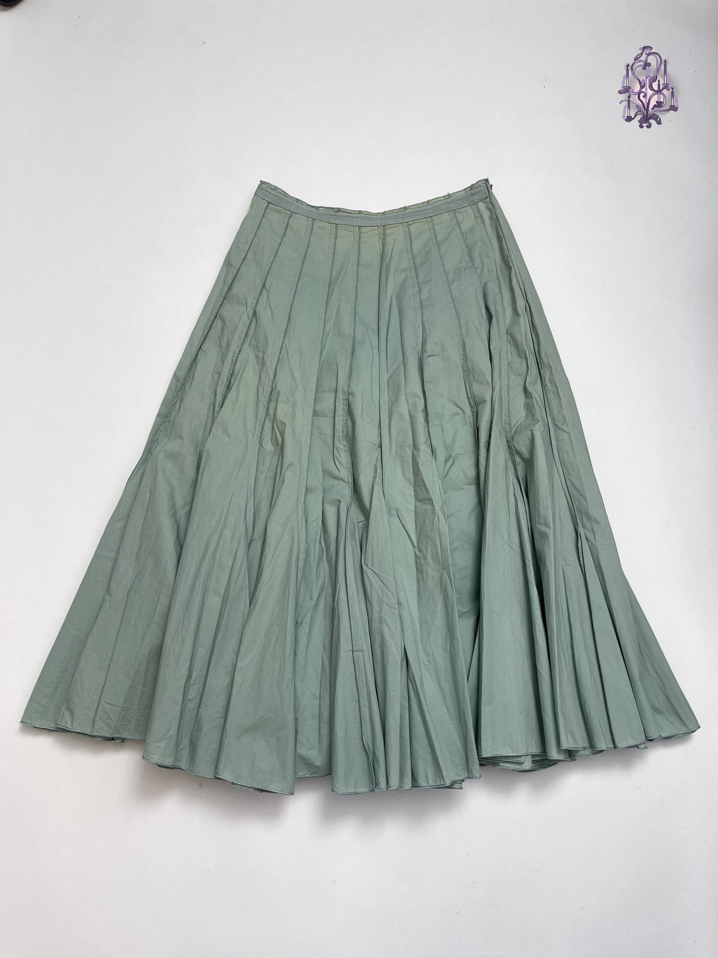 pleated maxi skirt, french label