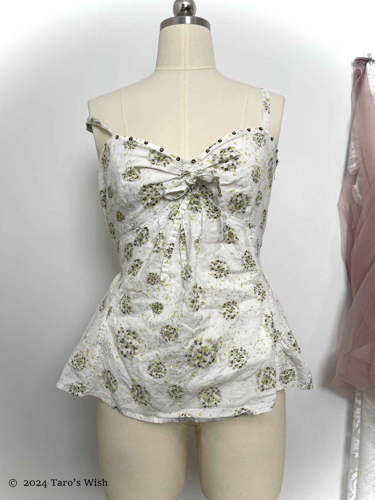 flower print babydoll top, euro label