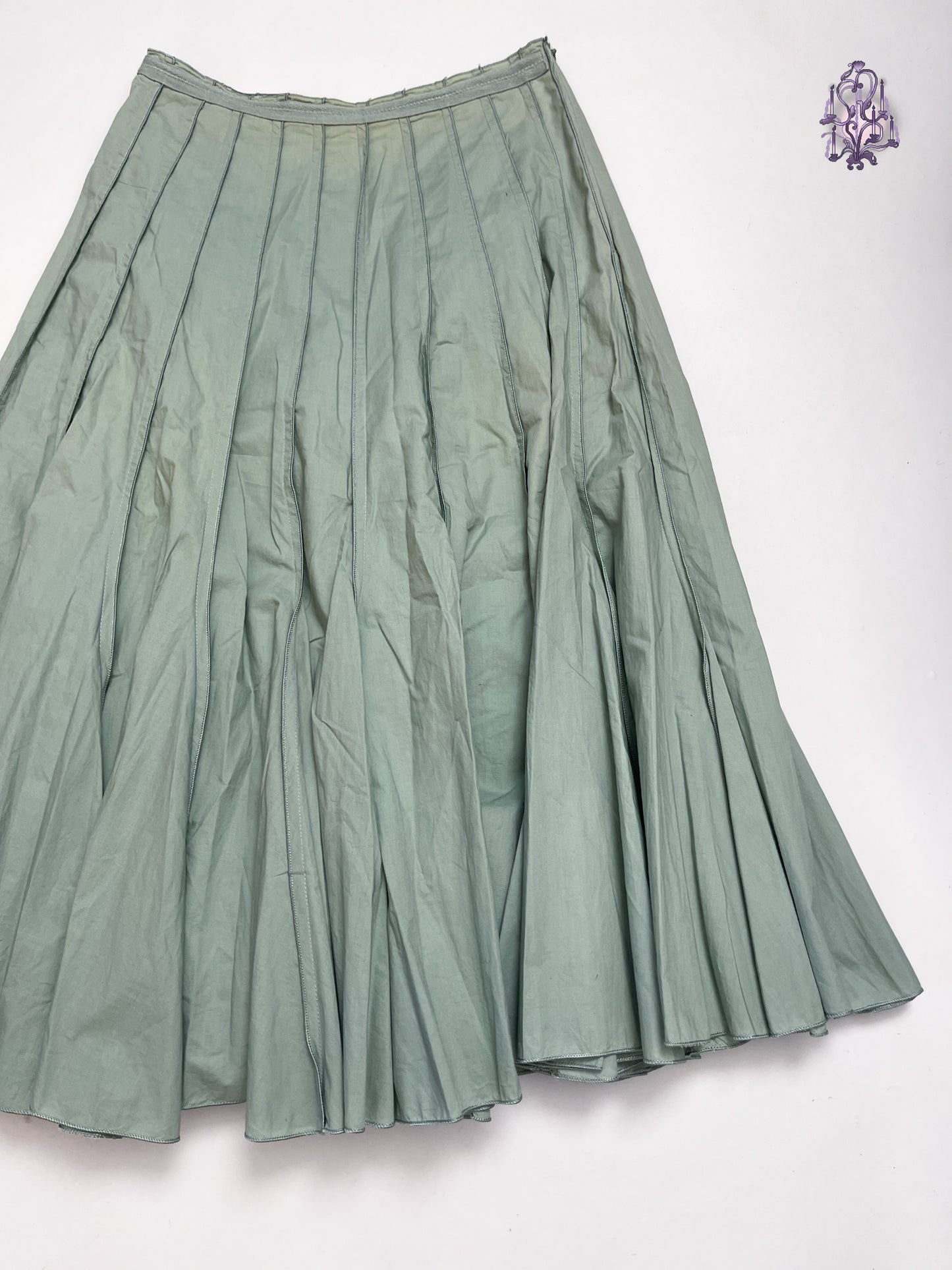 pleated maxi skirt, french label