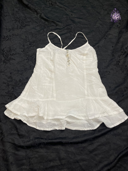 button up semi sheer camisole, euro label