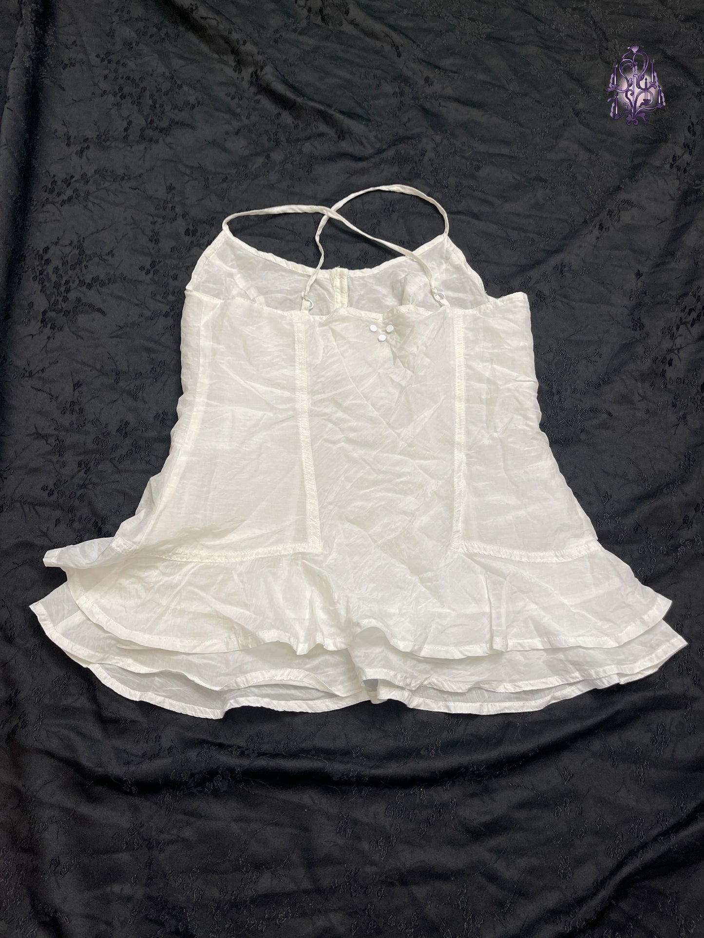 button up semi sheer camisole, euro label