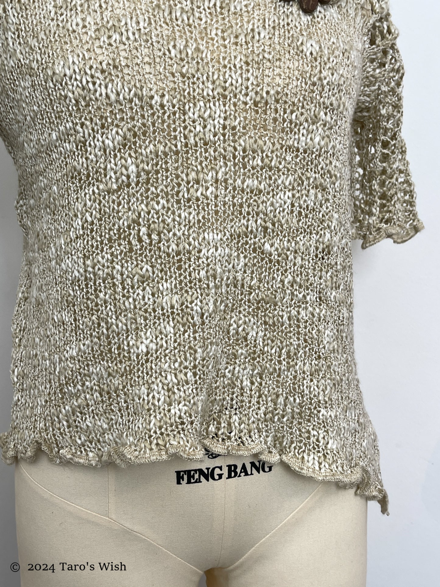 knit asymmetric top, french label