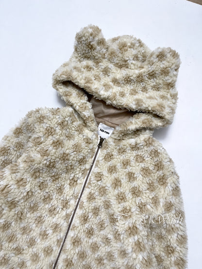 Ne-Net Fleece Teddy Bear Coat with Bear Shaped Ear Hood