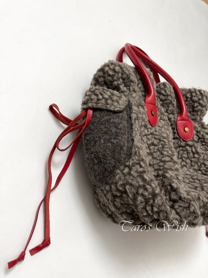 Io Comme Io Teddy Bear Fleece HandBag