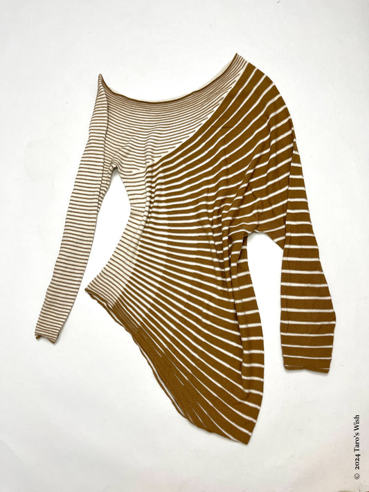 curved stripes knit, italian label