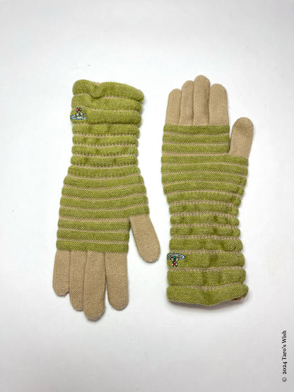 green garden knit gloves, red label vivienne westwood