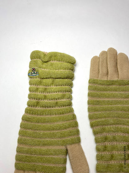 green garden knit gloves, red label vivienne westwood