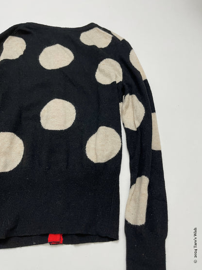 dots cardigan, japanese brand vivienne westwood