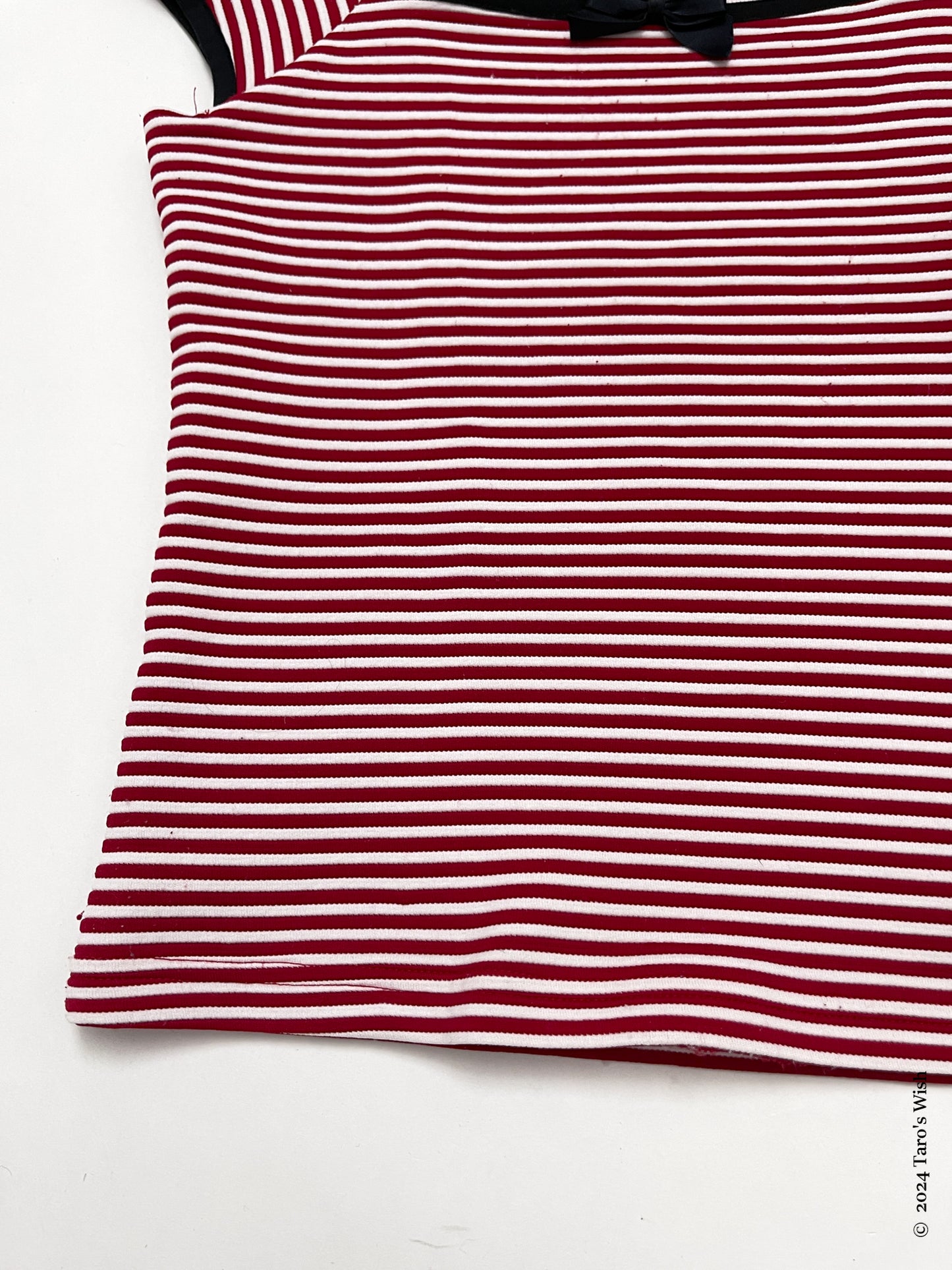 red & noir stripes top, japanese label private label