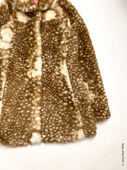 faux fur bambi coat, japanese label royal party