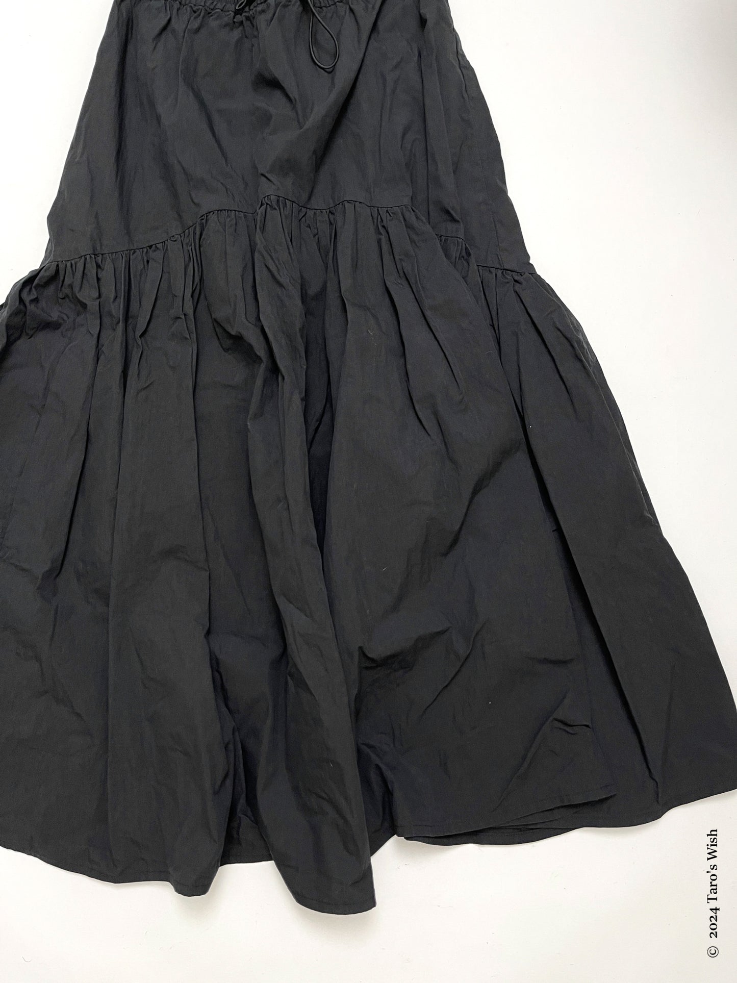 midnight puff maxi skirt, japanese label