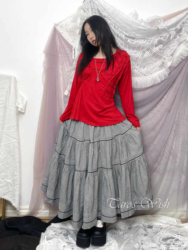 𝔊𝔬𝔪𝔪𝔢 asymmetrical ruched long sleeves top