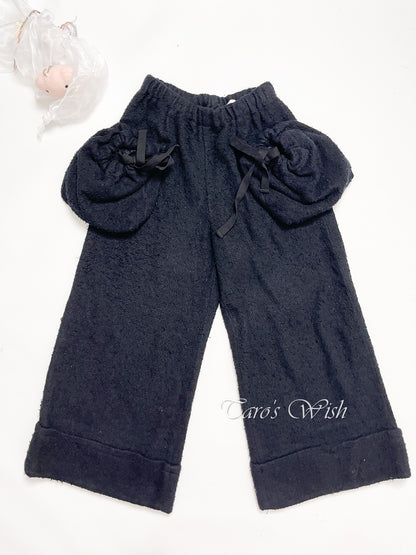 Tao Comme des Garçons Baggy Fleece Pants with Two Tie Up Pockets