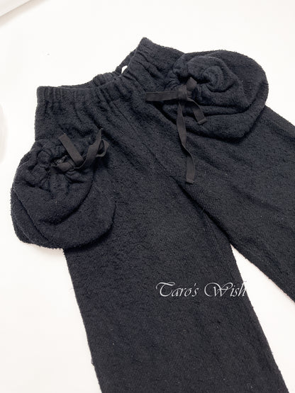 Tao Comme des Garçons Baggy Fleece Pants with Two Tie Up Pockets