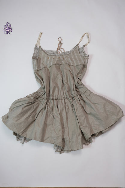 Utility cargo lace up dress