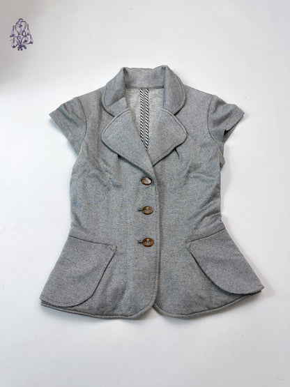 Vivienne Westwood button up vest in grey