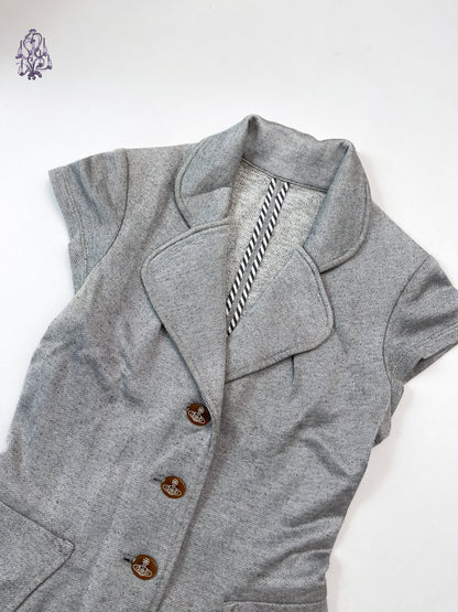 Vivienne Westwood button up vest in grey