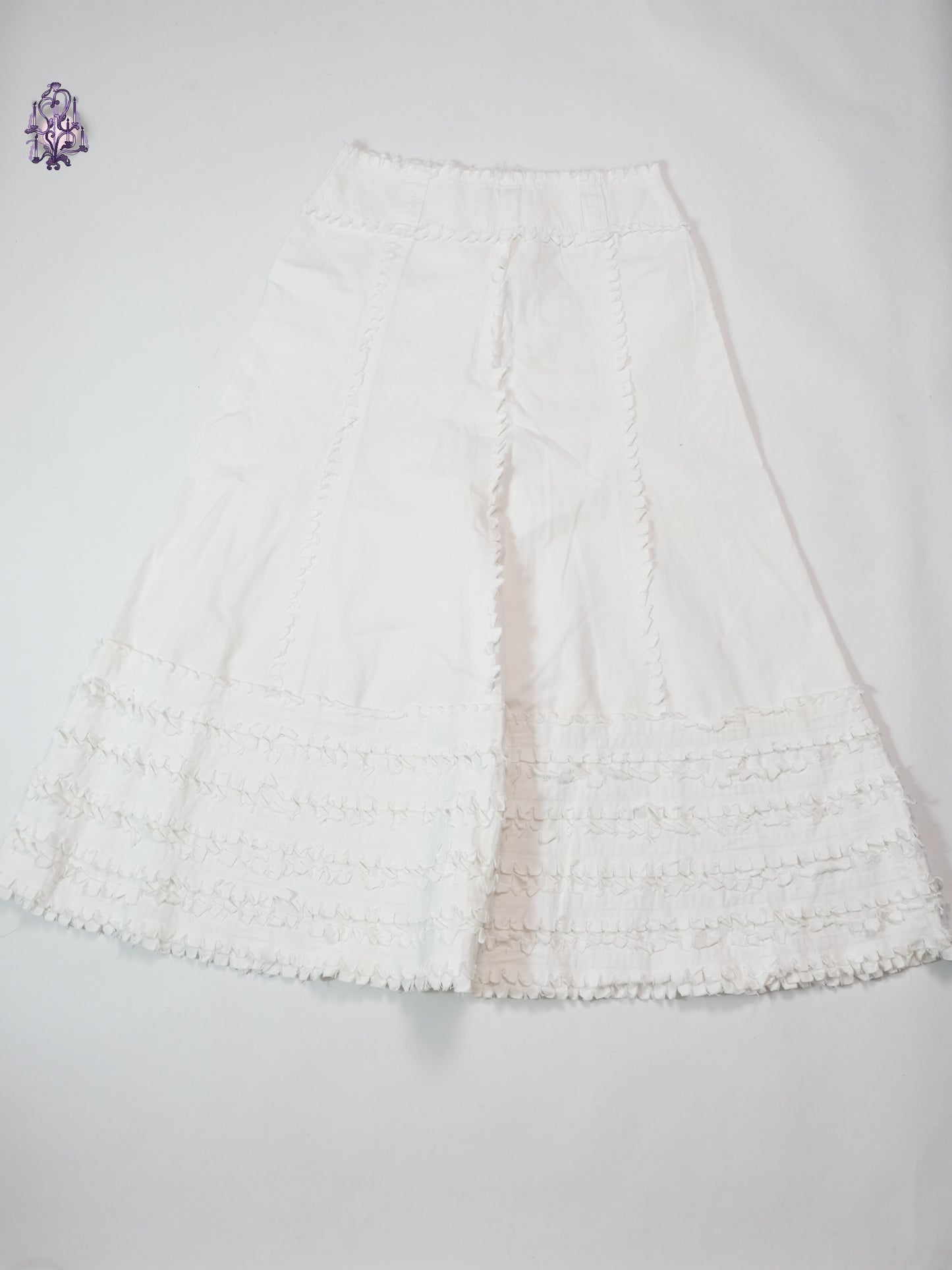 Miss you ruffle trim maxi skirt in white