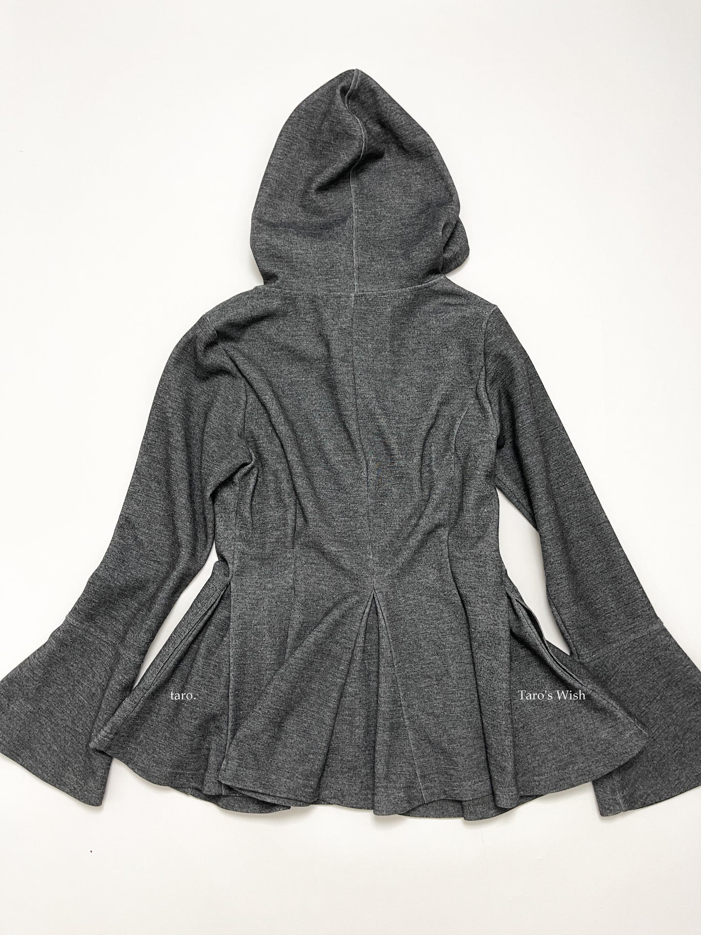 Japanese Brand Flared Hem Zip Up Hoodie