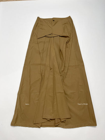 Long Maxi Skirt with Bow Pleated Design In the Back