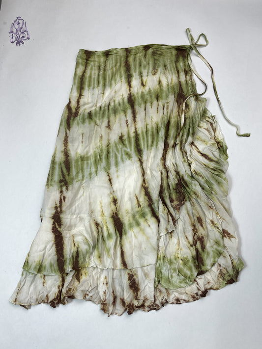 GOA Tie dye wrap up maxi skirt