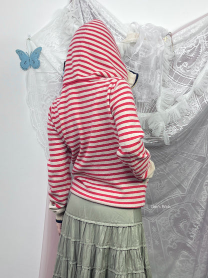 Tsumori Chisato Striped Knit Hoodie