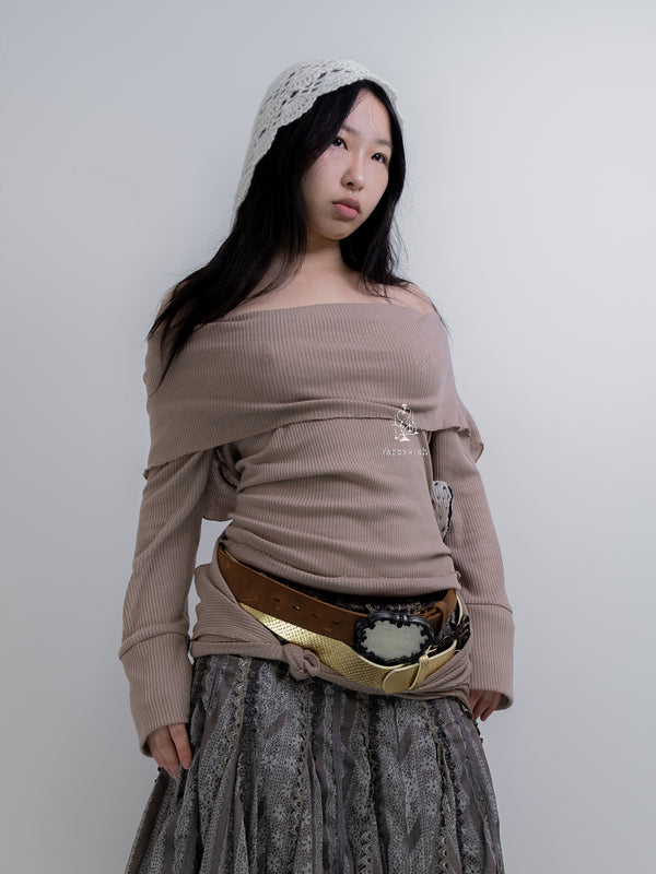 MULTI WAYS TO WEAR ASYMMETRIC WRAP CARDIGAN