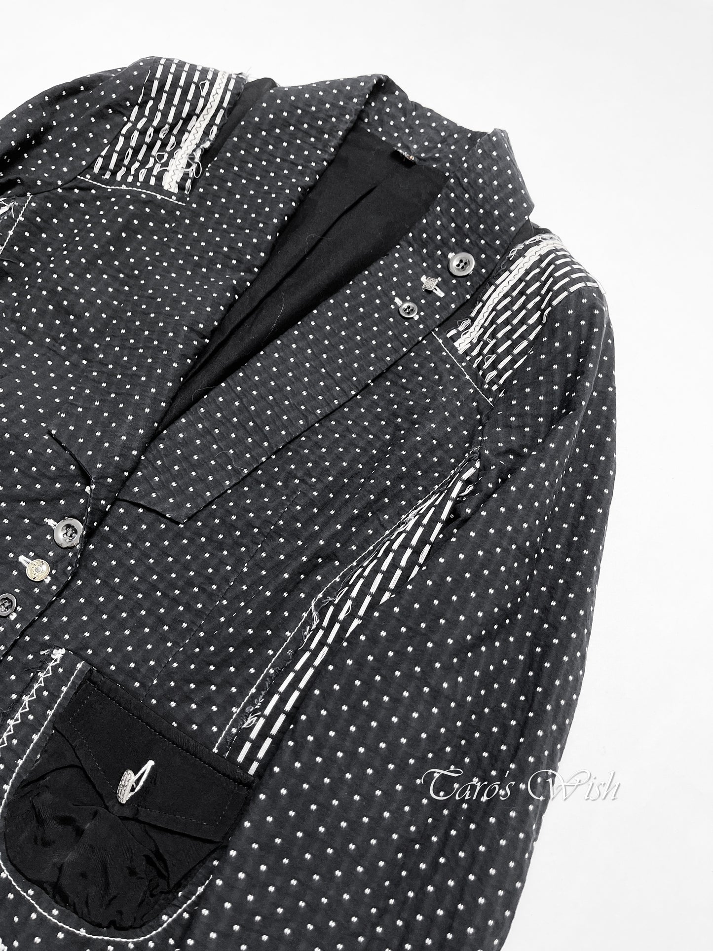 Dots Patched Multi Buttons Up Blazer