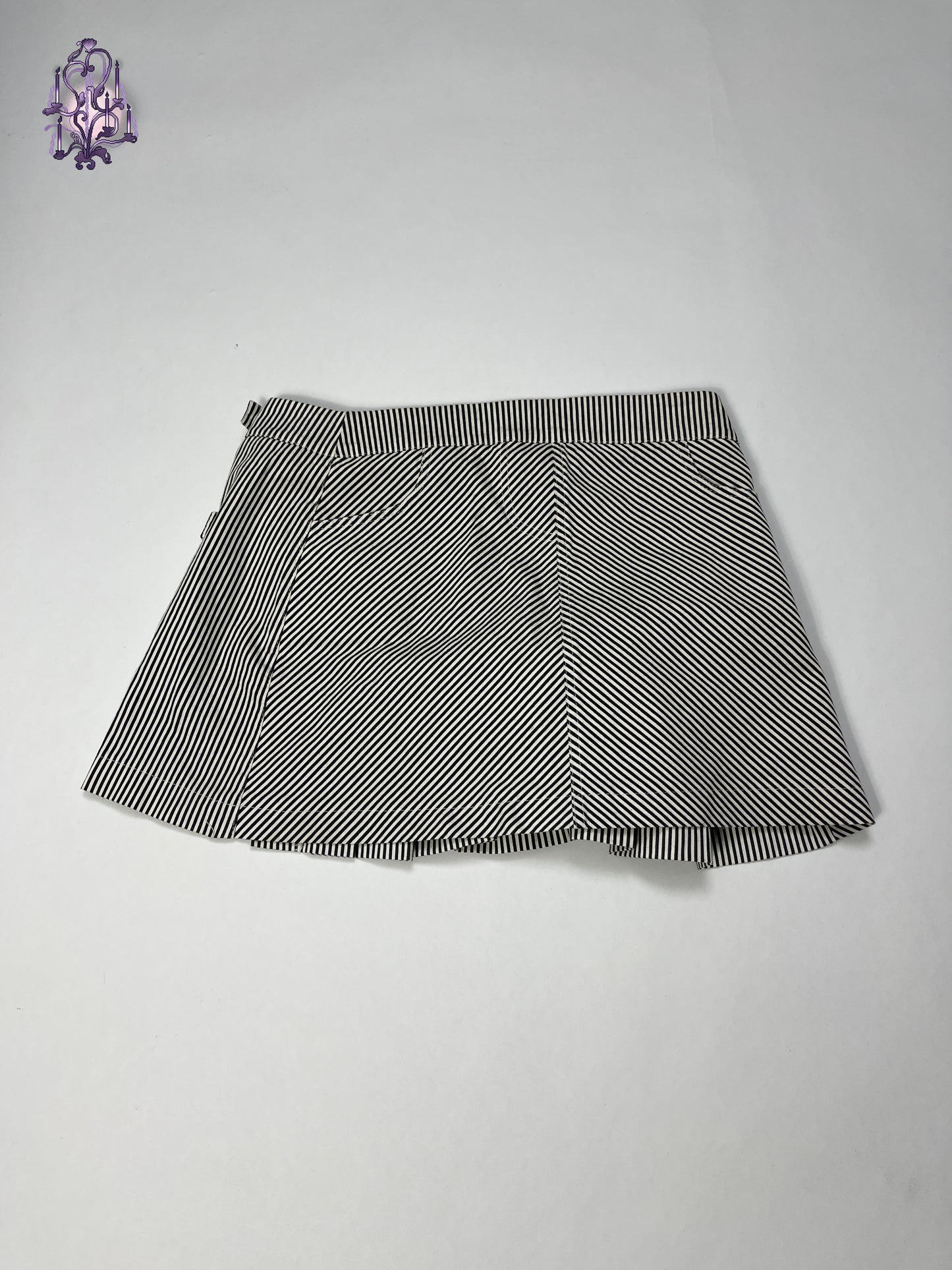 Life asymmetric belted mini skirt