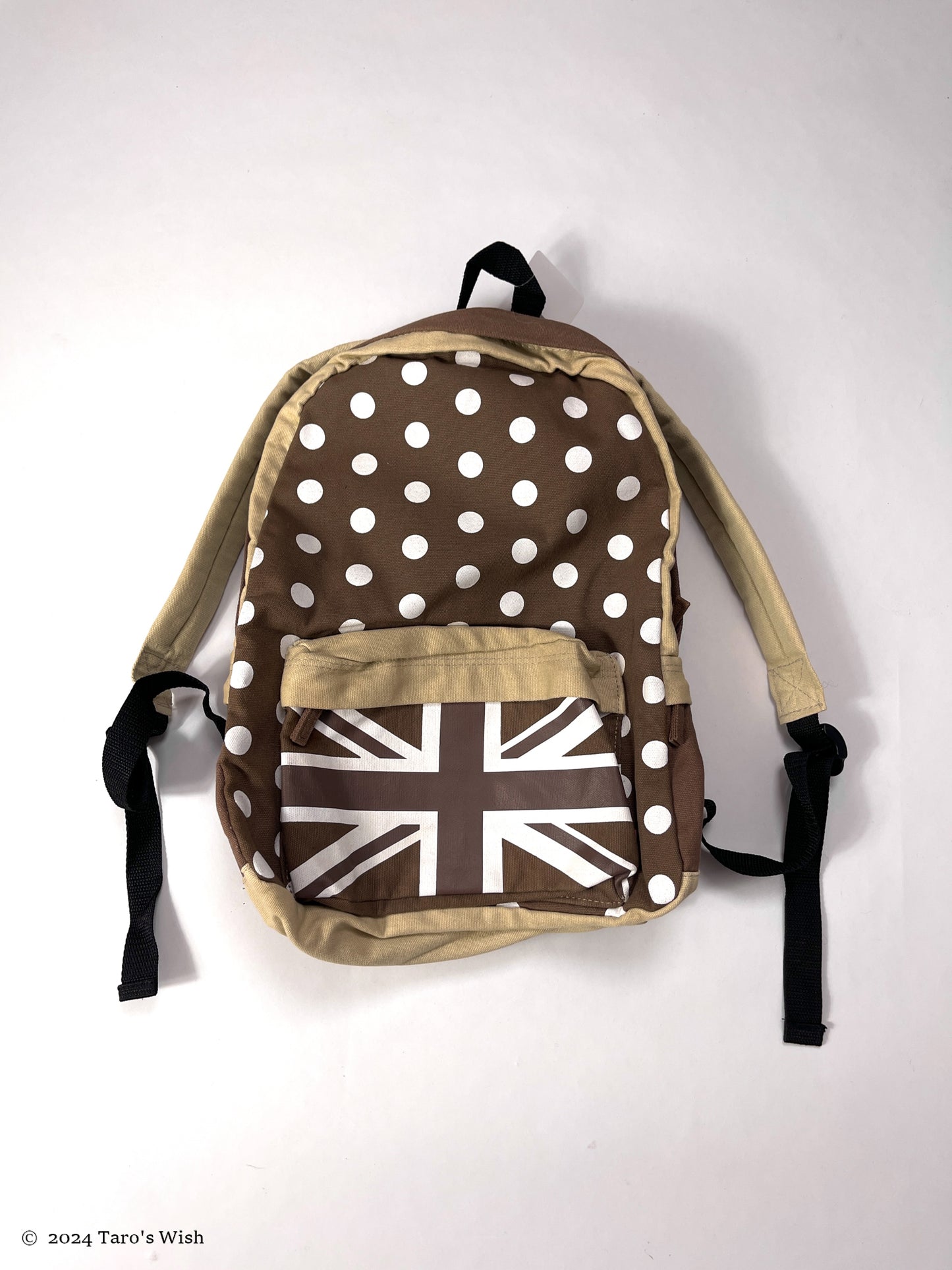 polka dots british flag backpack, japanese alebl