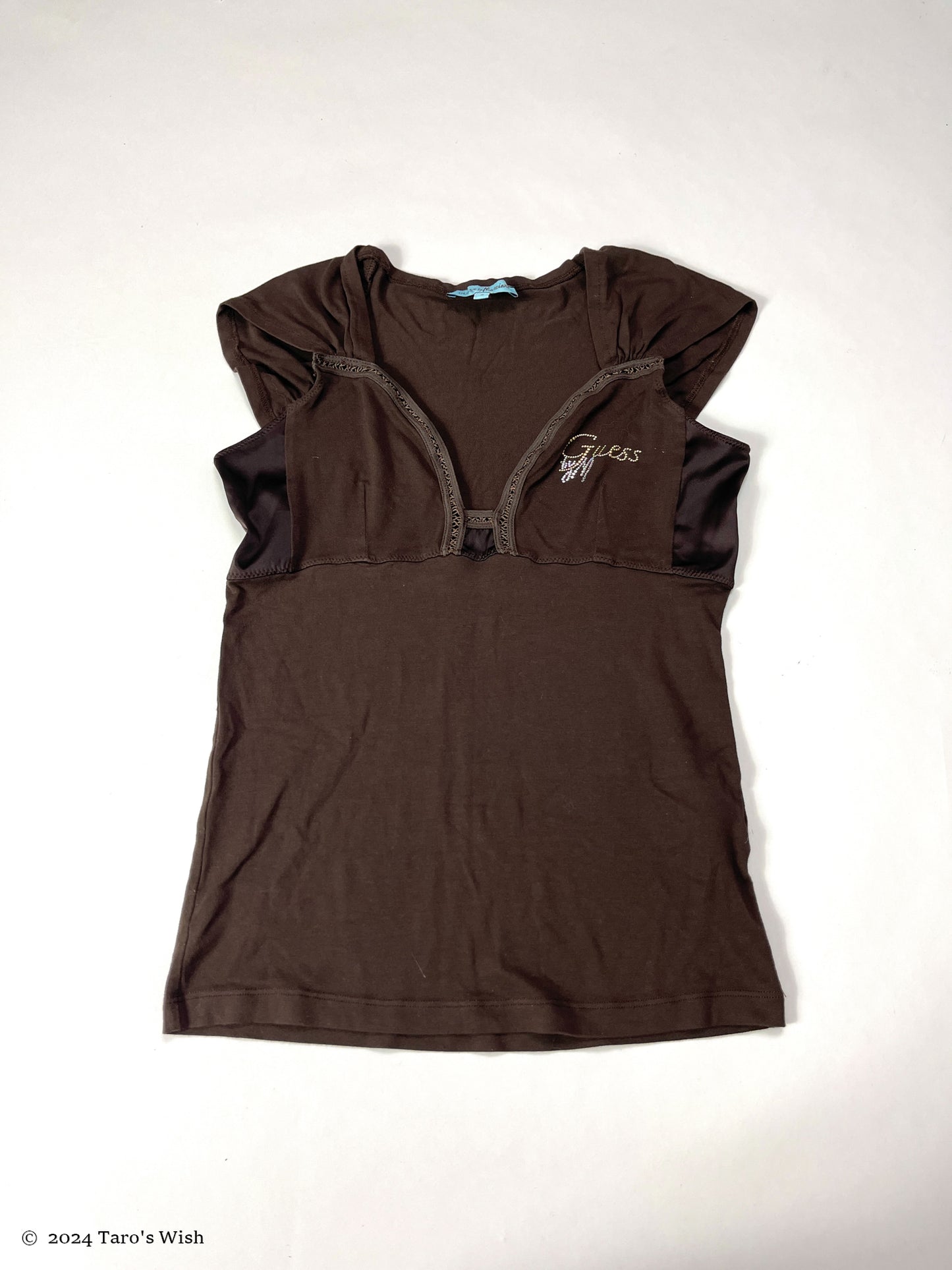 brown blouse, euro label