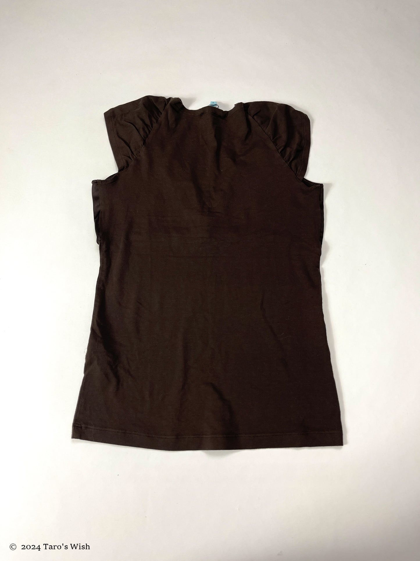 brown blouse, euro label