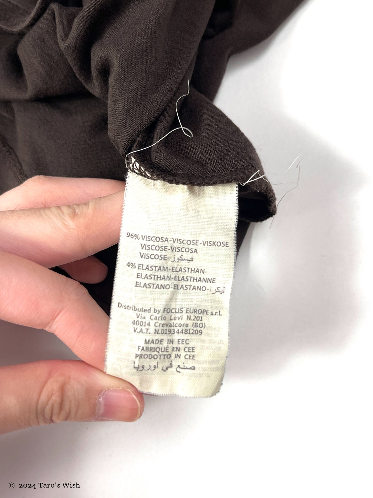 brown blouse, euro label