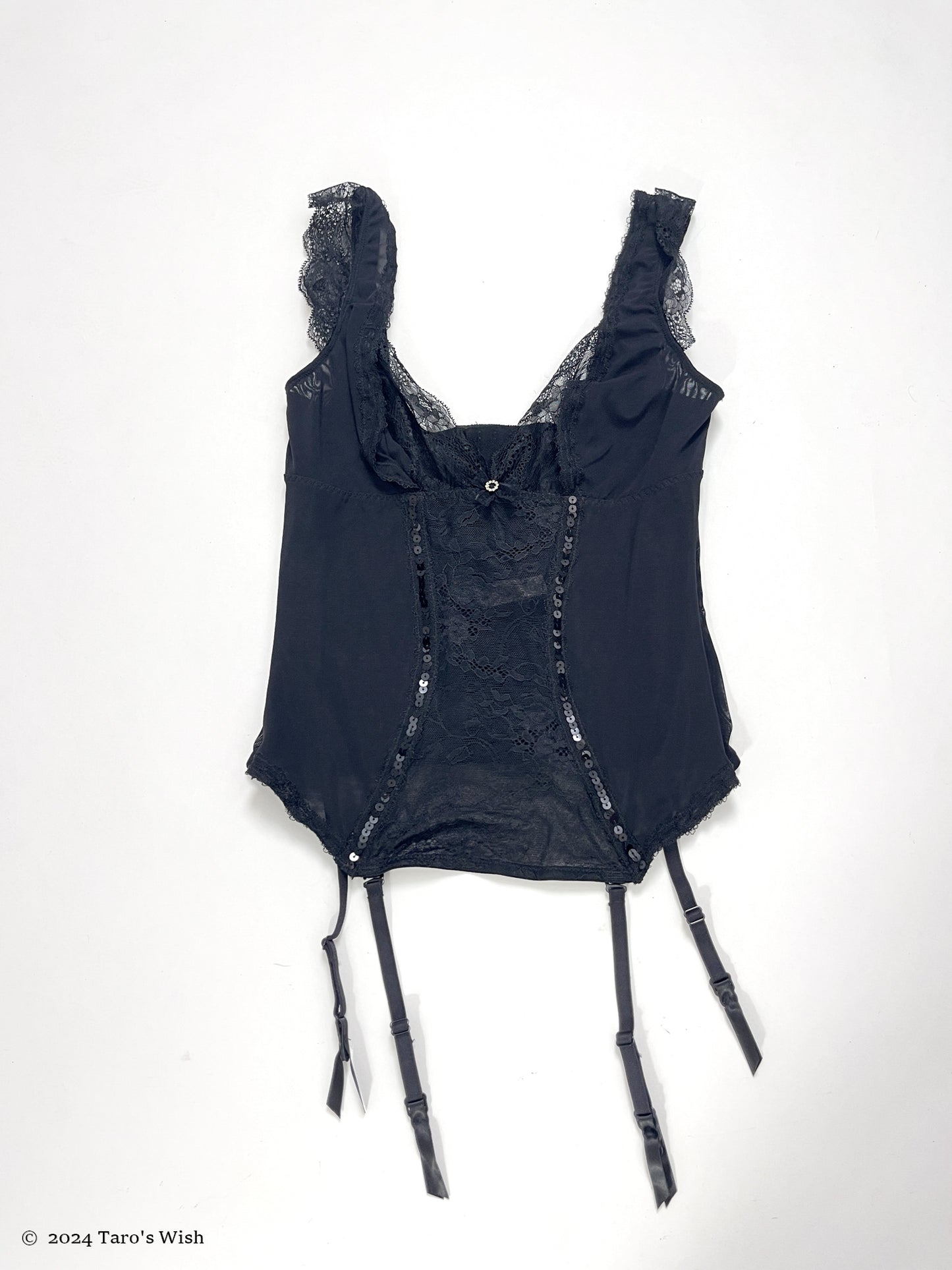 lace corset in black, euro label