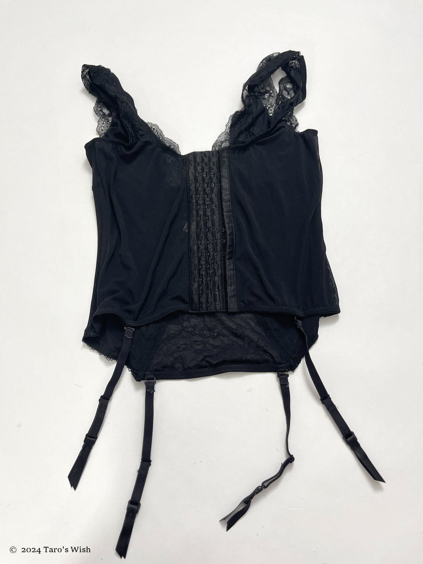 lace corset in black, euro label