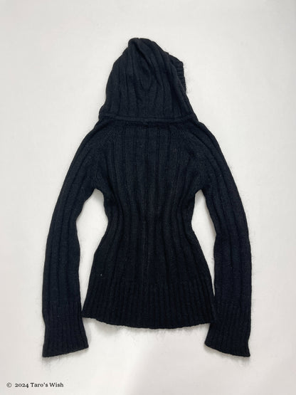 COP COPINE long sleeves faux layer knit hoodie